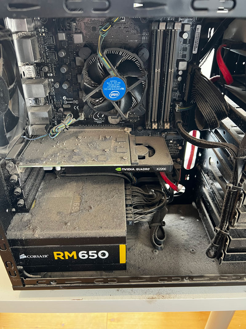 PC vor der Reinigung